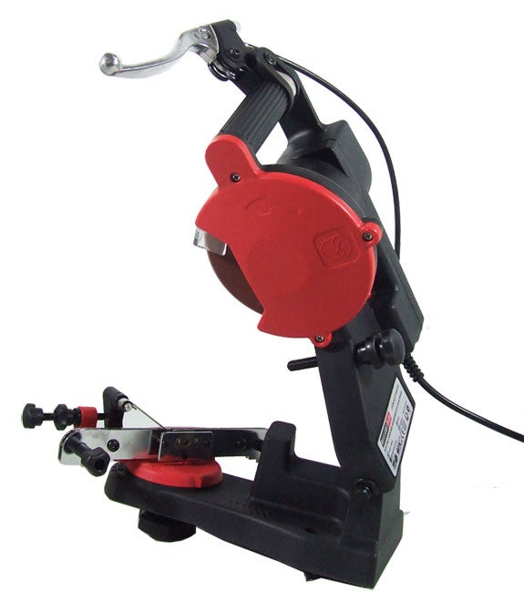 Chainsaw Sharpener Electric with hand brake, bench mounted