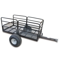 Mesh Dump Cart 567 kg 1250 lbs Garden Trailer tow Ride on mower, ATV Wheelbarrow