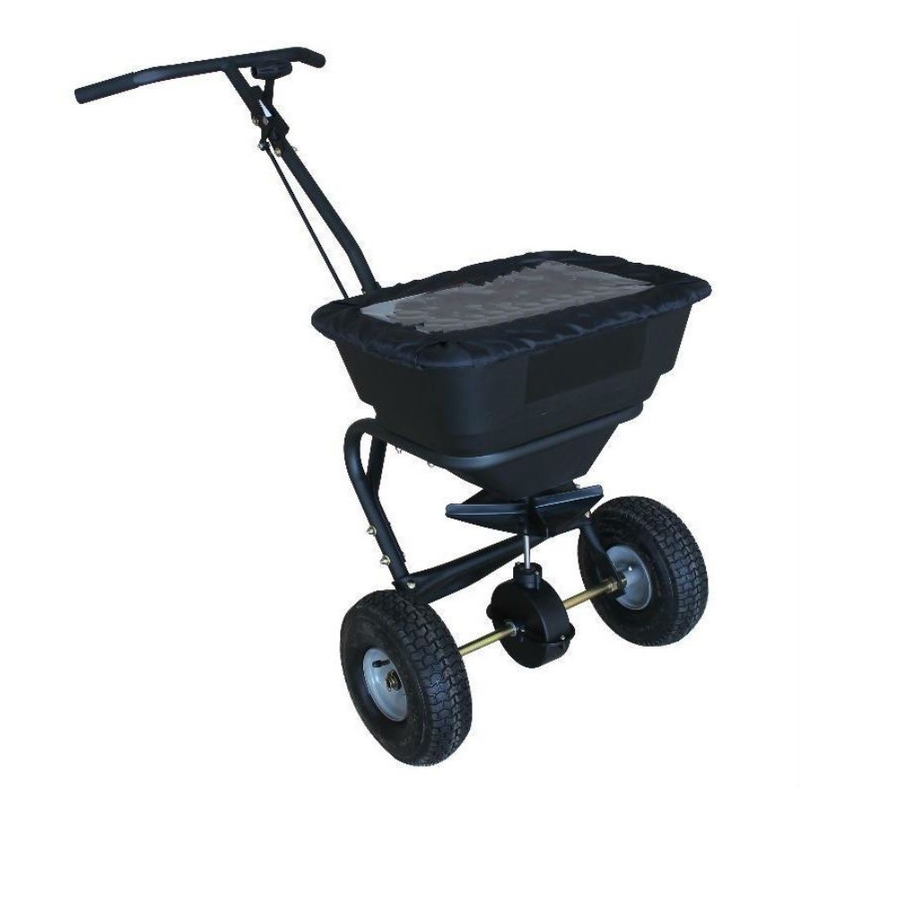 Fertilizer Spreader Push Walk Behind 30 kg 26L Seed Lawn Fertiliser Broadcast