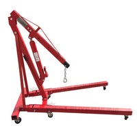 Folding Crane 1.5 ton Hoist Engine Lift Air Hydraulic 8 ton Ram Foldable 1500 kg