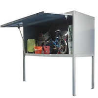 Over Bonnet Garage Storage Solution with Locker - Aluminium Cabinet 2.51mWx2.3mH