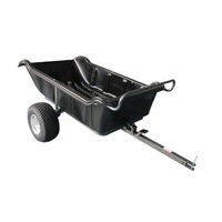 Poly Dump Cart Heavy Duty 544 kg 1200lbs 15 Cuft Towed Trailer Ride on Mower