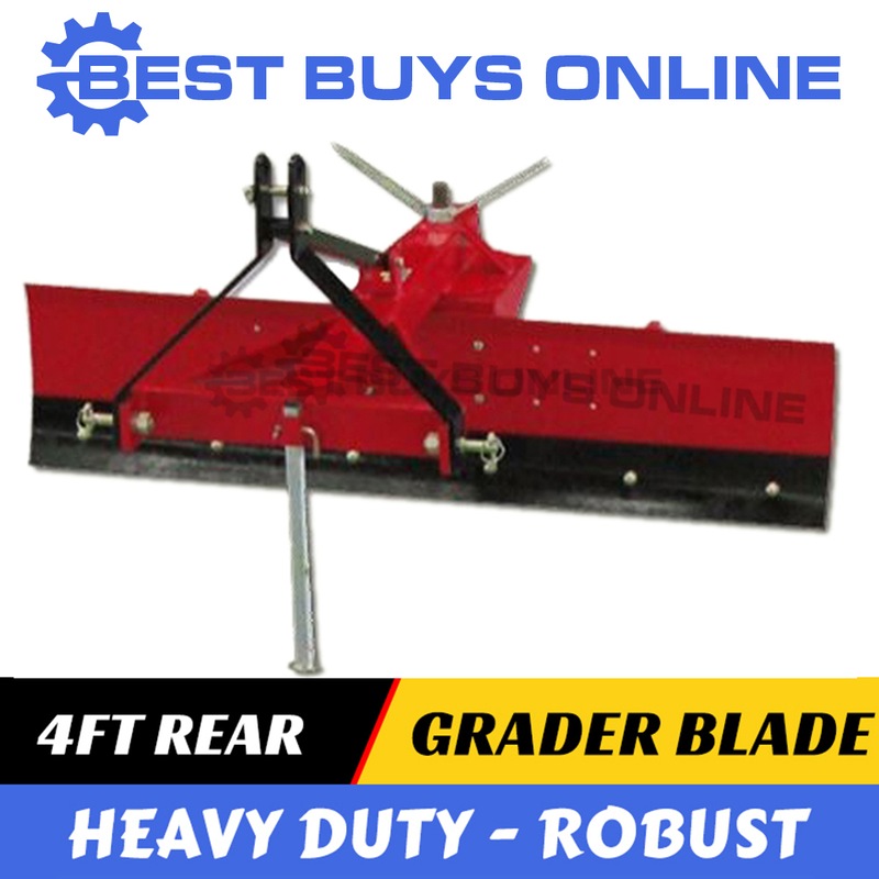 Rear Grader Blade 4 ft Heavy Duty 120 cm adjustable angle Tractor 3PL
