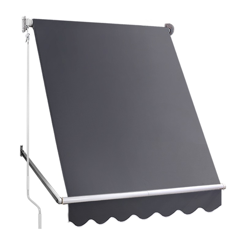 Buy 1.5m x 2.1m Retractable Fixed Pivot Arm Awning - Grey - MyDeal