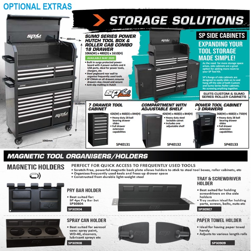 Buy Sp Tool Box Sp 18 Drawer Trolley Cabinet With Power Board For Tools Charger Mydeal