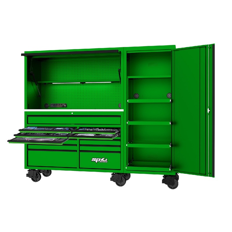 Buy SP Tools Kit 517pc USA Tool Box Power Board with Roller Trolley