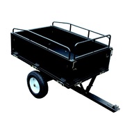 Steel Dump Cart 450 kg 1000 lbs Tow Behind Ride on mower Tipping Trailer 14 Cuft