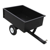Steel Dump Cart Garden Tipping Trailer 227 kg 500 lbs Tow behind ATV Ride on