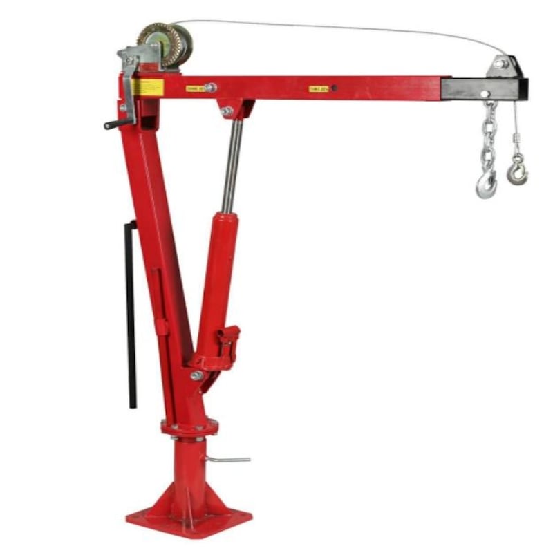 Buy Hydraulic Ute Swivel Crane with base plate & Cable Winch 450 kg Ute ...