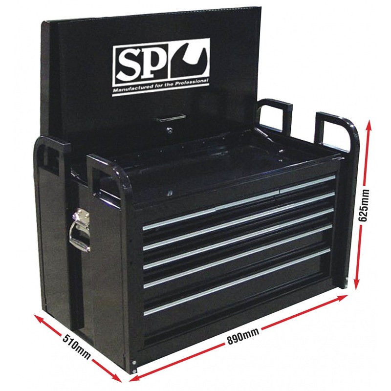 SP Tool Box Truck Off Road Black Toolbox 7 Drawer Chest Garage Storage