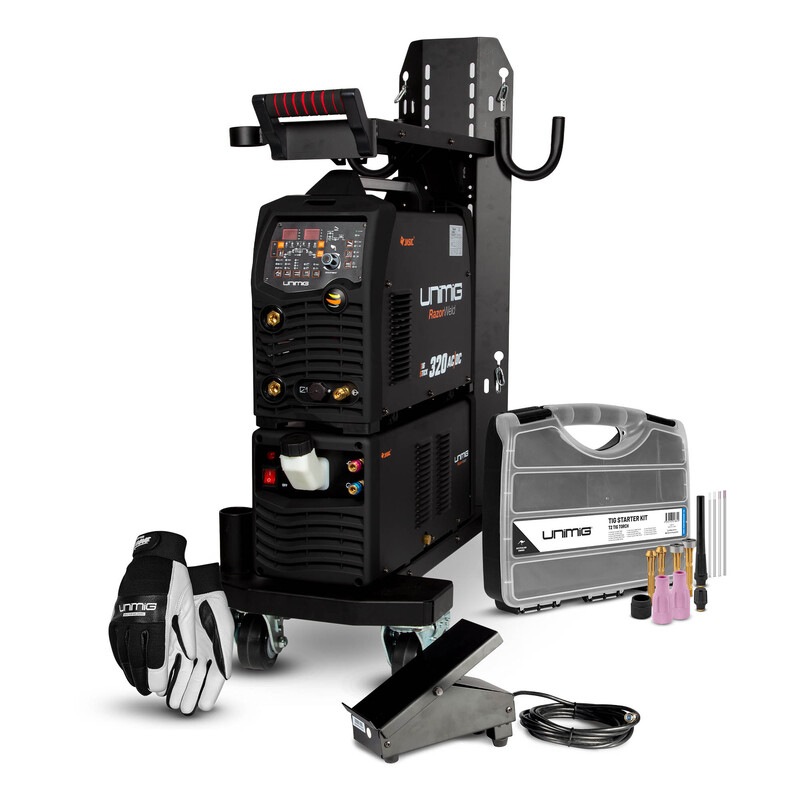 Buy Unimig Razor Tig Stick Welder 320 AC DC inc Welding Trolley Water ...
