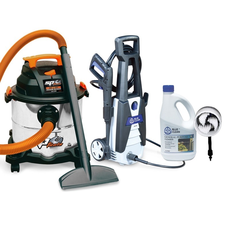 Wet Dry Vacuum Cleaner 20L & Electric Pressure Washer 1740PSI SP2020 Combo Buy Pressure