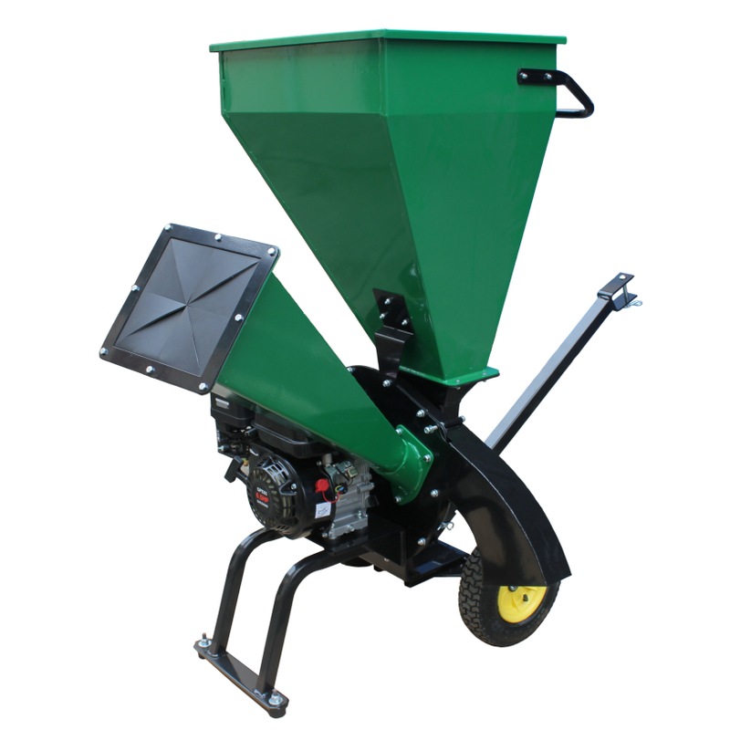 Wood Chipper Garden Mulcher Mulch Chip Shredder Petrol 6.5 HP Engine ...