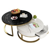 Amelia Marble Style Nest Coffee Table Set