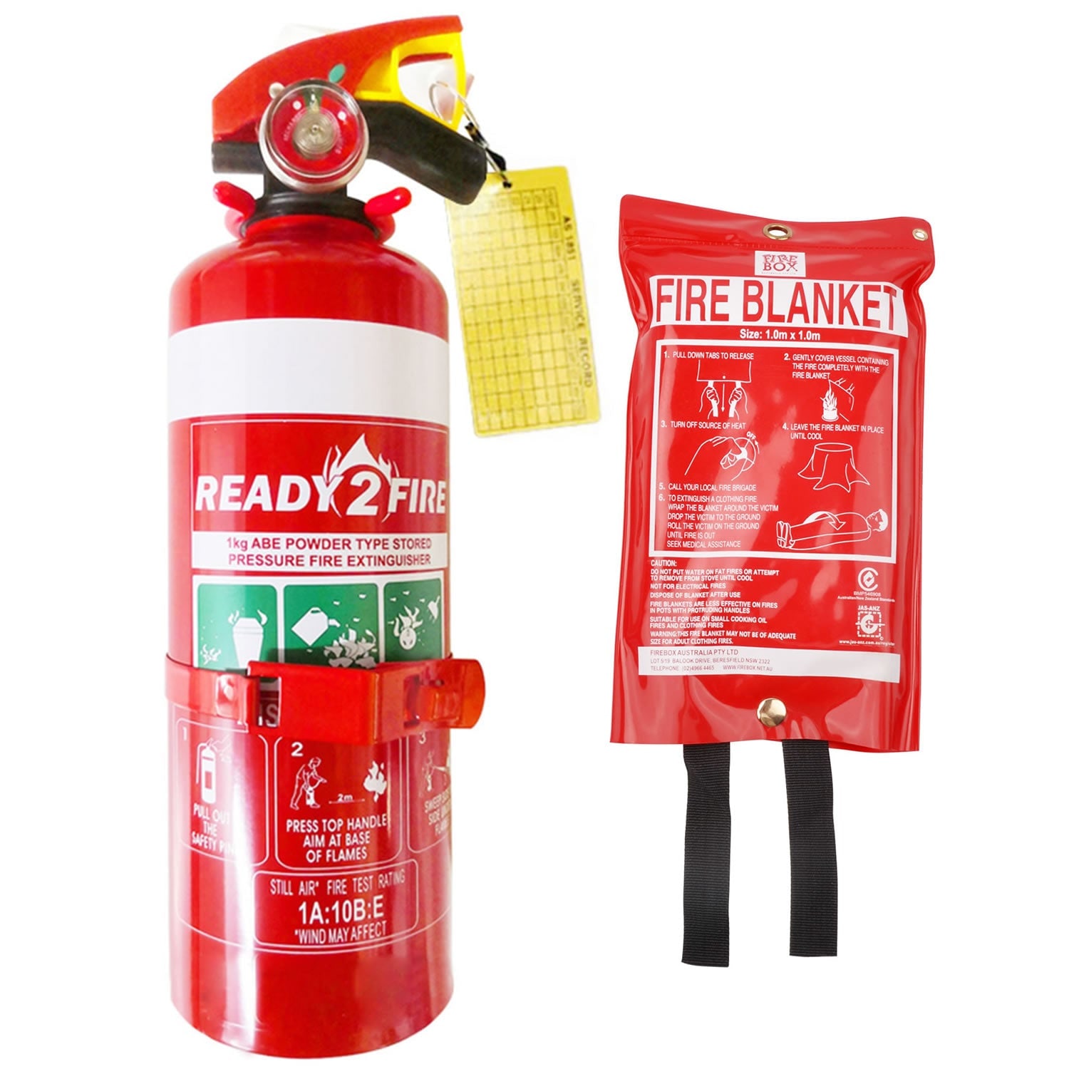 READY2FIRE Fire Extinguisher with Blanket 1.0m x Australia