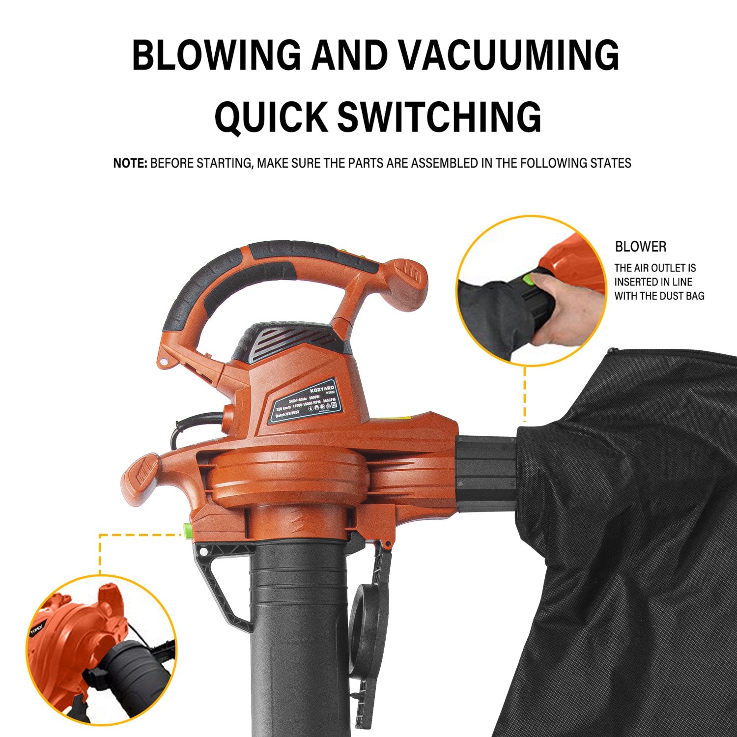 Electric leaf blower and mulcher discount