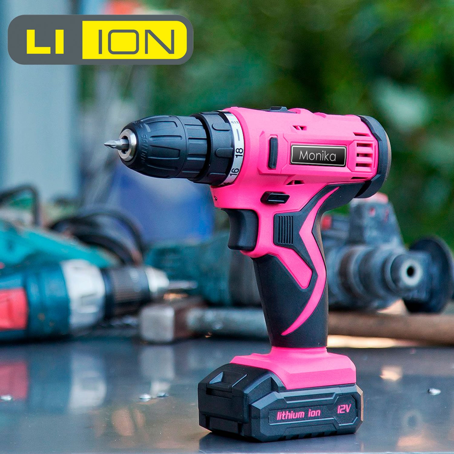 Buy Monika Pink Tool Combo Cordless Drill Driver Electric Cutter Bottle Opener Screwdriver MyDeal