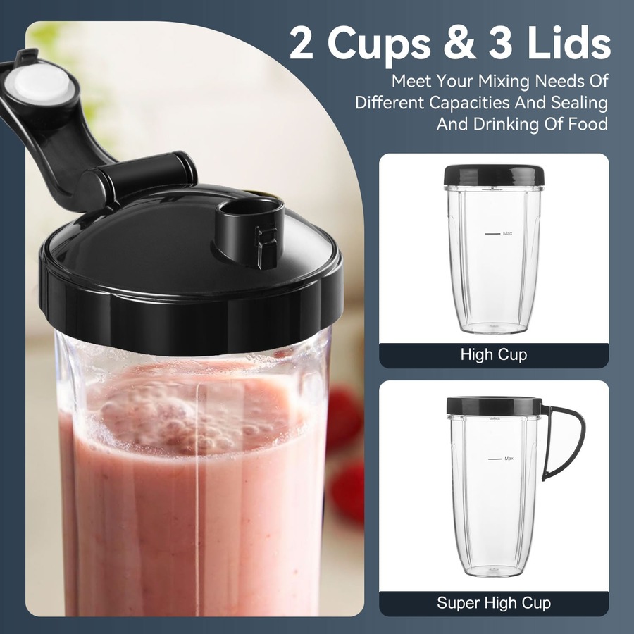 Stelive 1000W Electric Juice Blender Portable Blender Fresh Juice Mixer Smoothie Maker Electric Shakes Juicer Machine (Black)