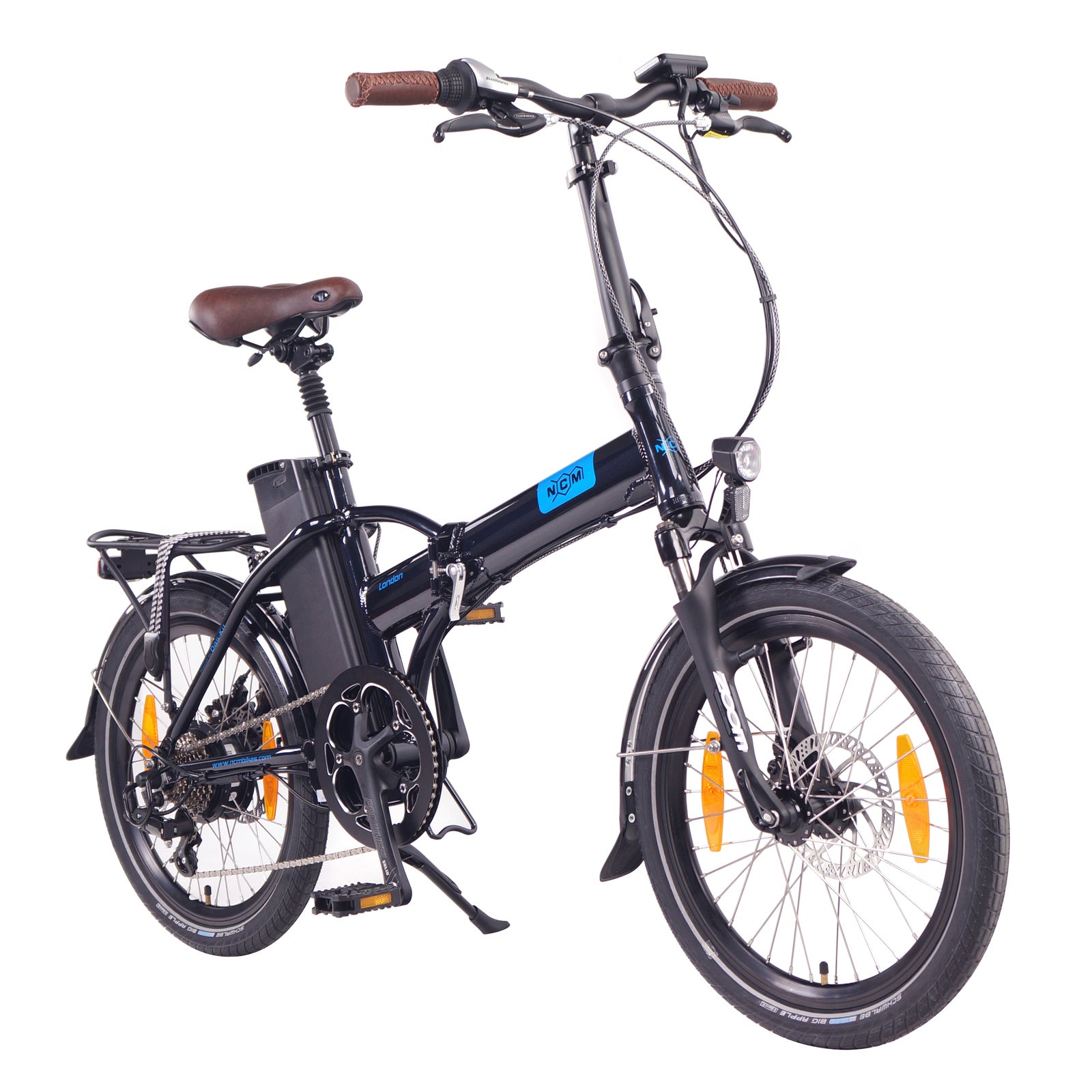 NCM London Folding E-Bike, 250W, 36V 15Ah 540Wh Battery [Dark Blue 20"]