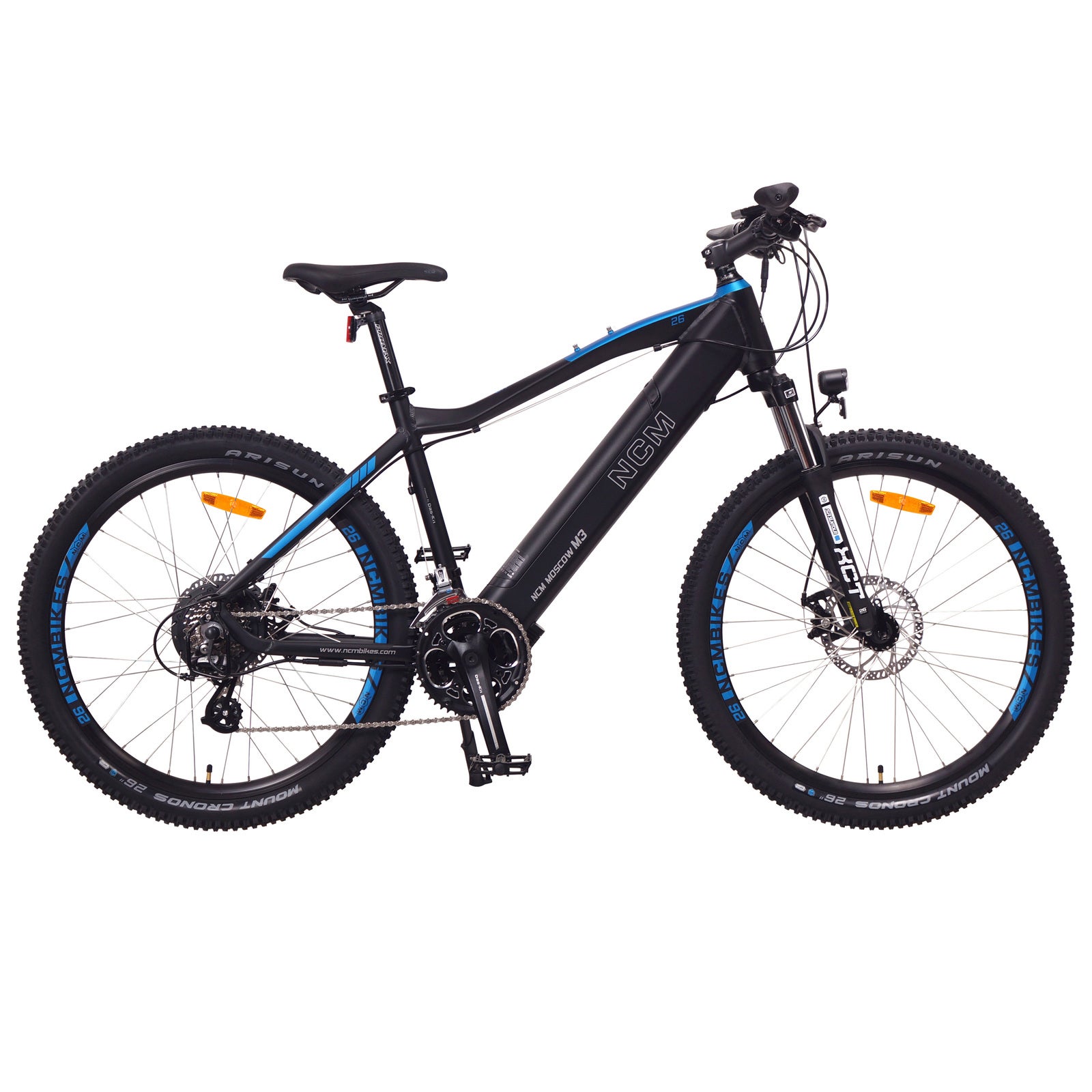 NCM M3 Electric Mountain Bike, E-Bike, 250W, E-MTB, 48V 12Ah, 576Wh Battery [Black 26"]