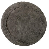 Cotton Round Bath Mat Charcoal