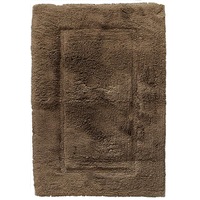 Luxury Border Cotton Bath Mat Brown