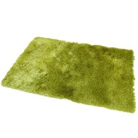 Satin Lime Green Shag Mat 55x85cm