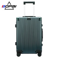 BOPAI Aluminium Luggage Suitcase Lightweight Carry on HardCase B3203 Green