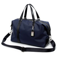 Bopai Luxury Business Style Leather & Microfibre Duffel Bag Waterproof Luggage Bag Crossbody Travel Bag B1732 Blue