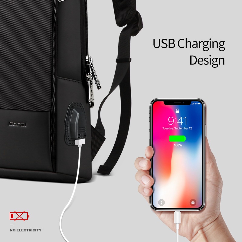 Buy BOPAI Luxury Style waterproof Leather & Microfibre AntiTheft