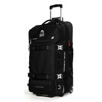 Granite Gear Water-Resistant Wheeled Duffle With Backpack Strap Suitcase Luggage Tote Large Check In Sofecase G2032-0001 Black