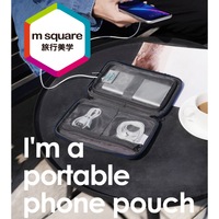 M Square Portable Lightweight Phone Digital Accessories Organizer Storage Pouch Camfoulage Grey