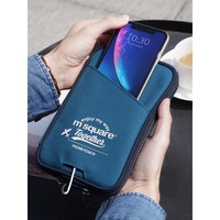 M Square Portable Lightweight Phone Digital Accessories Organizer Storage Pouch Navy Blue