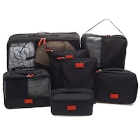 MSQUARE Fashion design professional business travel kit bag with 7pcs per set-black