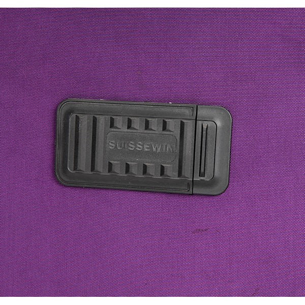 Swiss Luggage Suitcase Lightweight with  8 wheels 360 degree rolling SoftCase SN6007A-purple