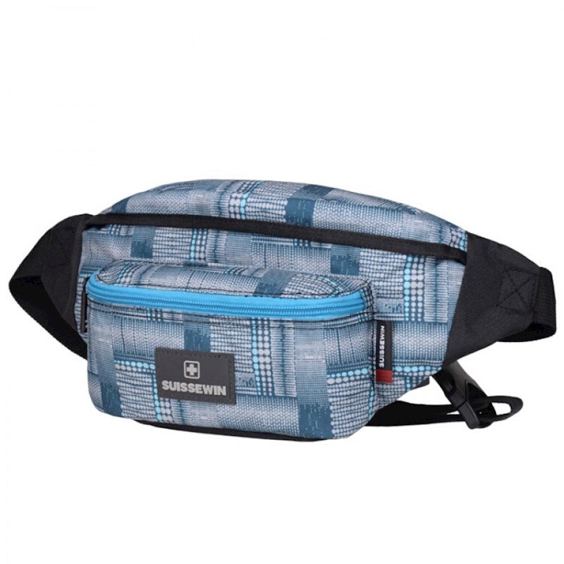 Swiss Waterproof Bum Bag Travel Message Bag Daily iPad shoulder Bag SNE1609 Blue