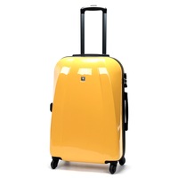 Swiss Luggage Suitcase Lightweight with TSA locker 4 wheels 360 degree rolling HardCase SN6104B Yellow