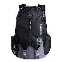 Swisswin Swiss waterproof 15.6" laptop  Backpack School backpack  Travel Backpack SW9176 Black 15inch Laptop