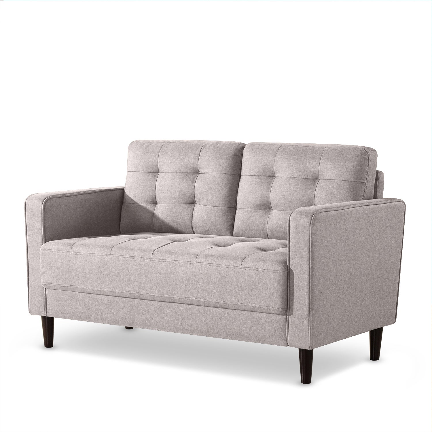 Zinus Lux Style Fabric 2 Seater Sofa Couch - Stone Grey