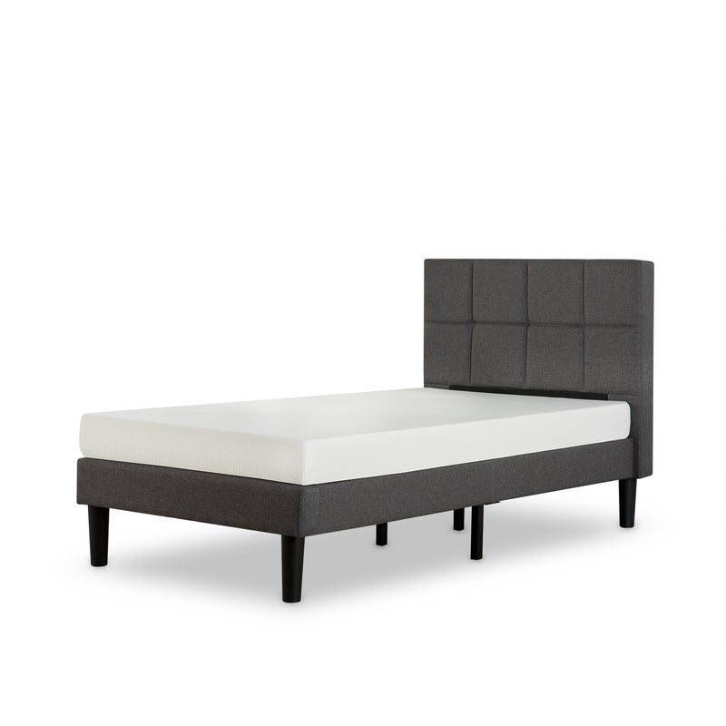 Zinus Classic Upholstered Fabric Bed Frame Dark Grey ...