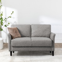 Zinus Jackie 2-Seater Sofa – Chill in Style with Light Grey Fabric & Comfy Vibes