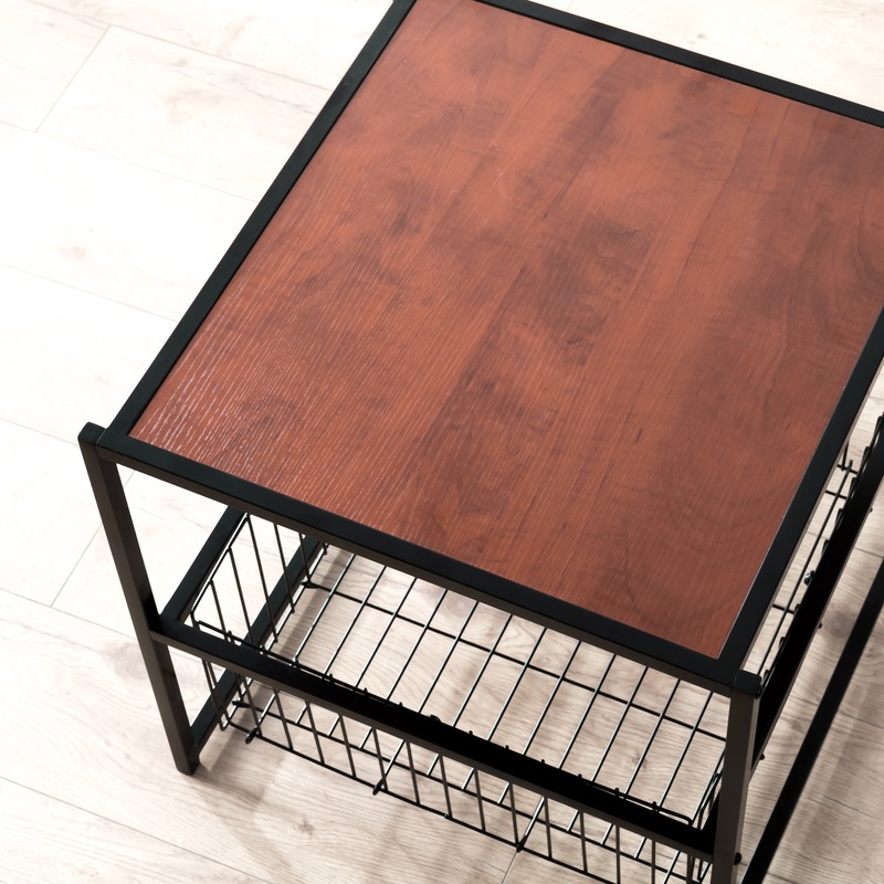 Buy Zinus Dane Modern Bedside Table with Storage Basket MyDeal