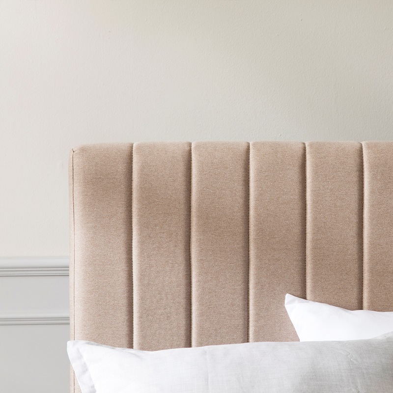 Buy Zinus Bed Frame Fabric Beige Queen Double King MyDeal