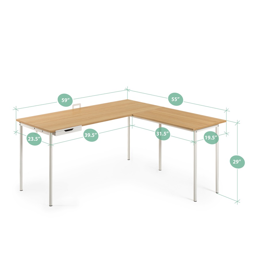 Zinus Computer Desk L-Shaped Corner Home Office Study Desk Laptop Workstation
