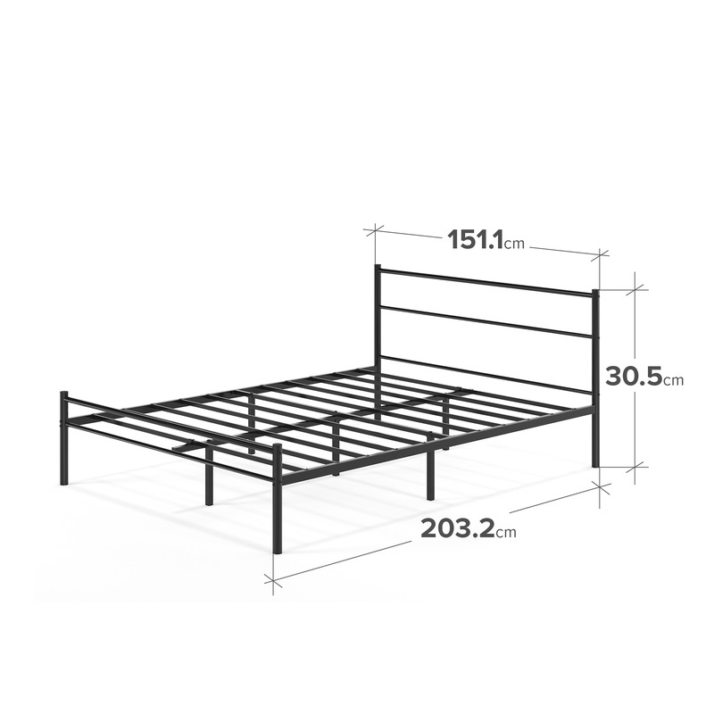Buy Zinus Geraldine Metal Bed Frame Black Double & Queen MyDeal