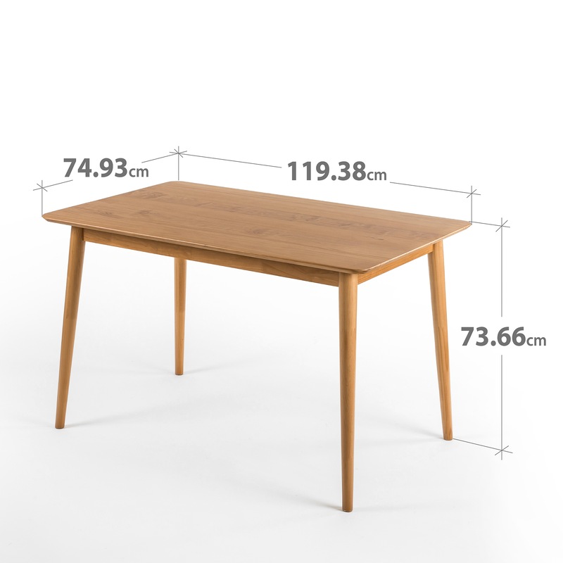 Buy Zinus Jen Solid Wood Dining Table - Natural - MyDeal