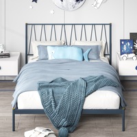 Zinus Kids Gemma Navy Blue Metal Bed Frame - Double