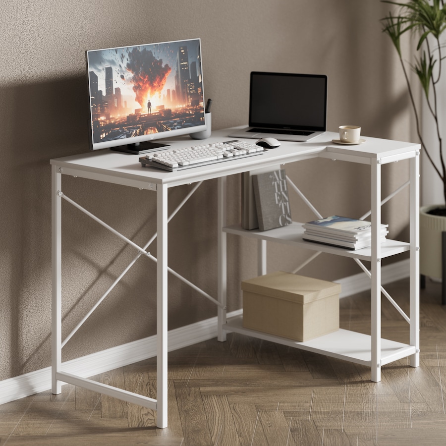 Zinus Computer Desk 101cm L shape Home Office Storage Laptop