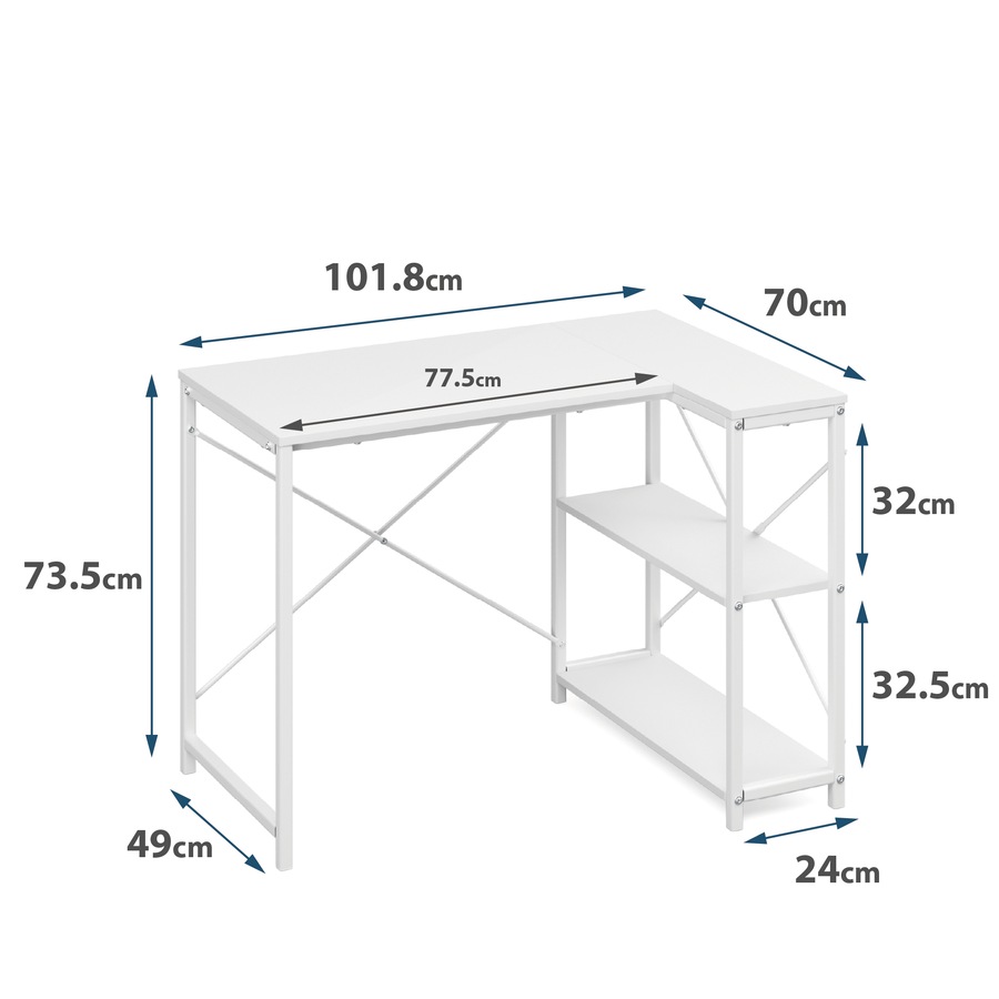 Zinus Computer Desk 101cm L shape Home Office Storage Laptop