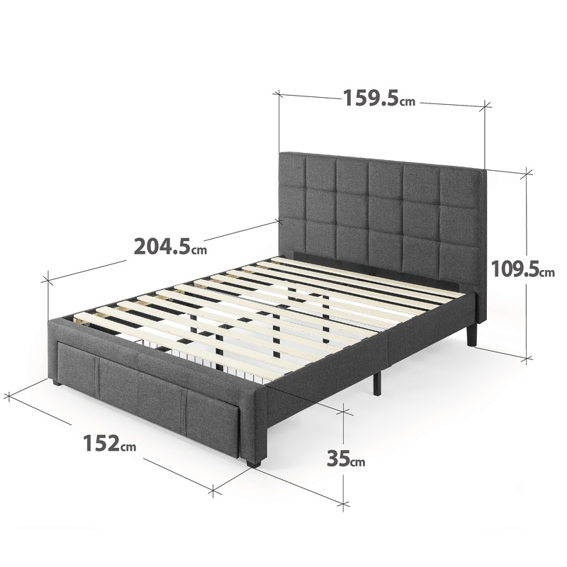 Zinus Lottie Upholstered Storage Bed Frame MyDeal